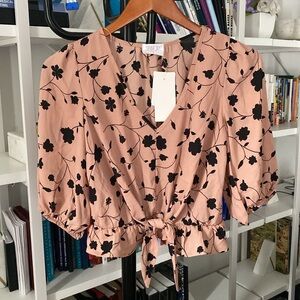 New Sienna Sky blouse pinkish tan